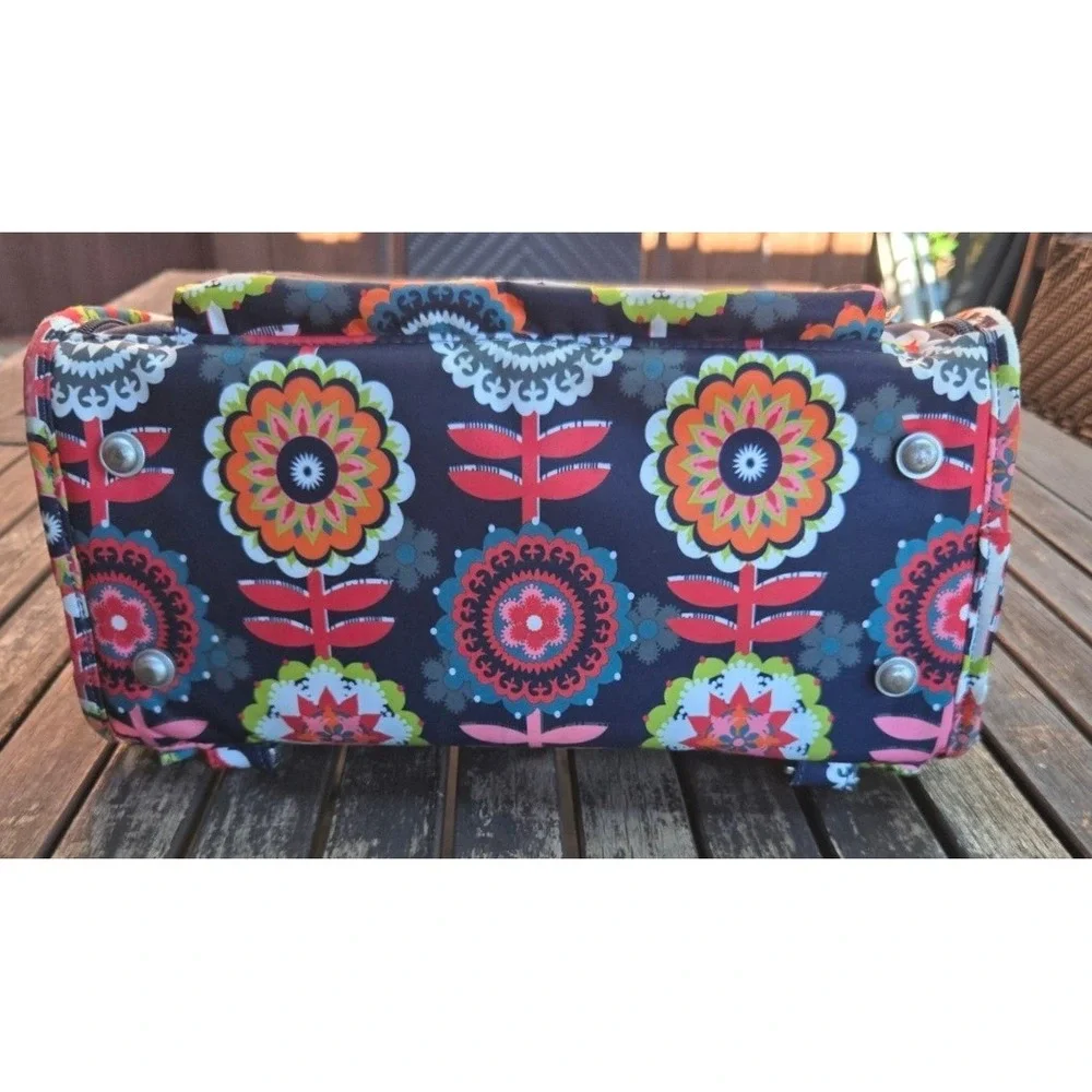 Ju-Ju-Be Be Classy Diaper Bag Satchel Tote Dancing Dahlias Floral